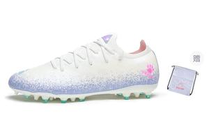 KELME Мужские и женские футбольные бутсы MG Multi Ground с амортизацией, противоскользящей подошвой, дышащие, легкие, бело-фиолетовые, цвет White Purple