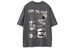 Футболка с коротким рукавом Unisex Pepe The Frog, бежево-абрикосовая