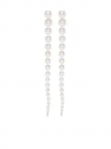 Серьги Sienna Grand из желтого золота с бриллиантами и жемчугом Sophie Bille Brahe, белый