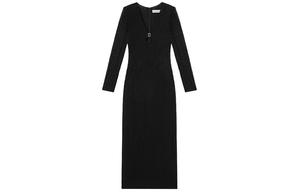 Self-portrait Женское классическое черное платье с длинными рукавами Self Portrait