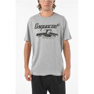 Футболка с принтом HIGH SPEED COOL FIT из хлопка Flamed Dsquared2, Gray