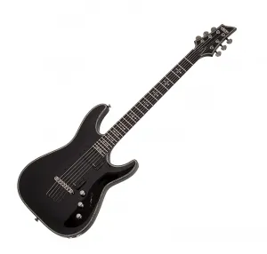 Schecter Hellraiser C-1 Глянцевый черный с верхом из кленового шпона, корпус из красного дерева, звукосниматели EMG 81 и 89 HH