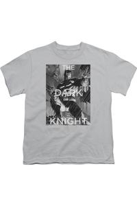 Футболка с коротким рукавом для детей "Бэтмен против бури" Gildan, серебряный