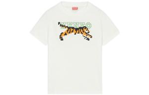 Футболка Kenzo с круглым вырезом и принтом, белый