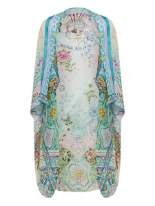 Пляжная одежда с цветочным узором и украшением из кристаллов Camilla, нейтральный