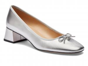 Туфли COACH Ava Ballet Pumps, серебряный