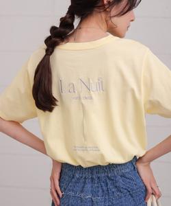 Футболка с вышитым логотипом на спине