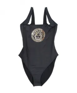 Купальник без застежек Versace, черный