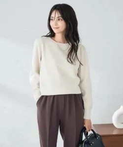 Вязаный свитер с круглым вырезом и пайетками Avv, цвет Ivory