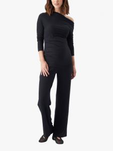 Топ для беременных с открытыми плечами из ребристой ткани Ripe, Black