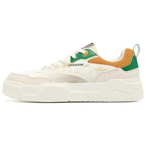 QIAODAN Износостойкие дышащие низкие кроссовки для скейтбординга для мужчин, белые, желтые, зеленые