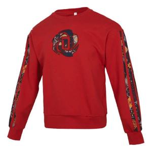 Толстовка Men's adidas Crew Limited Printing Basketball Sports Round Neck Pullover Red, красный