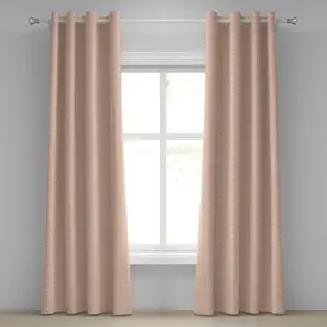 Розовая штора на люверсах ABAKUHAUS, романтическая винтажная классика в стиле арт-деко 1950-х/60-х годов с принтом в горошек, декоративная двухпанельная штора, 280 см x 175 см, цвет лососево-сиреневый и белый Abakuhaus