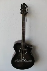 Совершенно новая акустико-электрическая гитара Ibanez AEWC16QA - Trans Black Sunburst