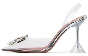 Туфли Begum Embellished Slingback Pumps AMINA MUADDI, белый