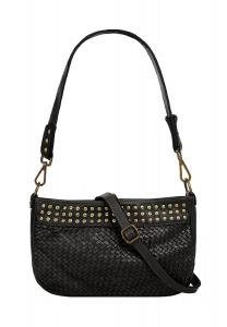 Сумка через плечо, натуральная кожа, производство Италия Samantha Look, черный