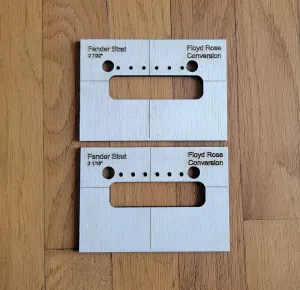 Unbranded Шаблон маршрутизации для конверсии Strat в Floyd Rose (только двухчастные верхние шаблоны)