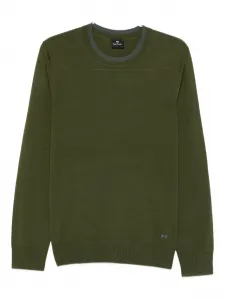 Шерстяной свитер с круглым вырезом PS Paul Smith, зеленый
