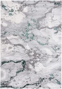 Ковер SAFAVIEH, 201 x 201 см, Craft Collection, Grey & Green, современный абстрактный дизайн, не линяет и прост в уходе, идеален для помещений с высокой проходимостью в гостиной, спальне (CFT860G)