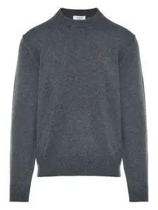 Вышитый свитер с круглым вырезом JACOB COHEN, серый