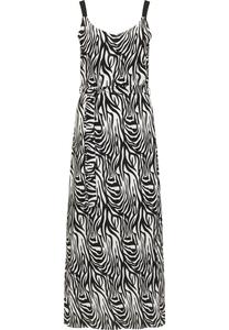 Платье faina Maxi Mit Zebra Print, черный