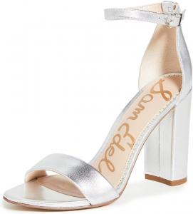 Женские сандалии на каблуке-блок Sam Edelman Yaro, серебряный