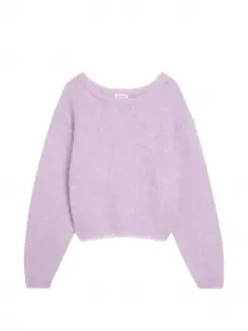 Джемпер с воротником-лодочка American Vintage, фиолетовый