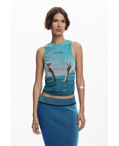 Женская майка Sea Desigual, White