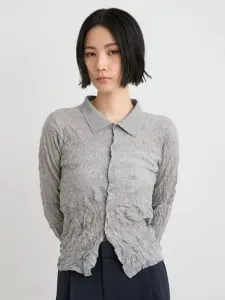Вязаная рубашка с эффектом стирки Miesrohe, цвет Gry[006]