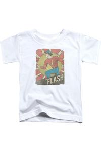 Футболка с постером Flash от DC Comics с эффектом потертости для детей Gildan, белый