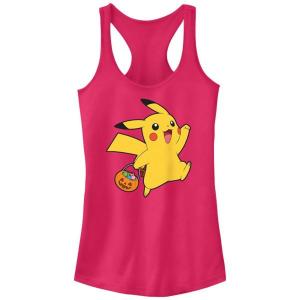 Детская майка-борцовка Pokemon Pikachu с принтом "Сладость или гадость" Licensed Character, цвет raspberry