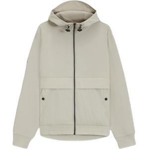 Босс худи с молнией из хлопка HUGO BOSS, бежевый