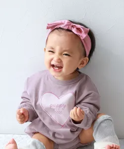 Детский комбинезон с длинными рукавами и принтом от Devil Lab, 100% хлопок, свободного кроя (SS25) Devirock, цвет 001-Heart-G Lavender