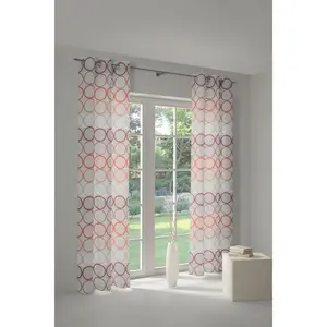 Штора Zirbello с люверсами, 1 шт. Wirth, терракотовый