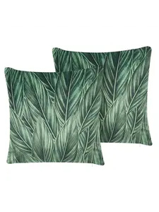 Декоративная подушка Beliani 2er Set Deko DIASCIA, цвет grün/weiß