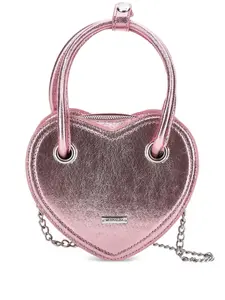 Сумка с эффектом металлик Monnalisa, розовый