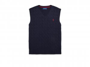 Свитер Polo Ralph Lauren Kids Cable-Knit Cotton Sweater Vest, цвет RL Navy