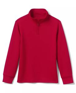 Детский свитер с застежкой-молнией на четверть длины Active Performance Lands' End, красный