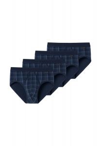 Трусы / трусы в упаковке из 4 шт. Original Classics в тонкую рубчику SCHIESSER, темно-синий