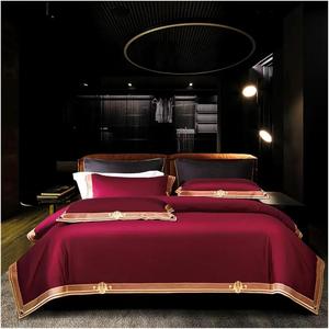Generic Комплект постельного белья из египетского хлопка 800TC с вышивкой Rojo