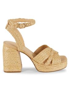 Сандалии Janie 100MM из плетеной рафии Marc Fisher LTD, цвет Light Natural