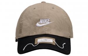 Nike Хлопковая бейсболка унисекс, цвет хаки