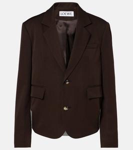 Собранный шерстяной блейзер Loewe, Brown