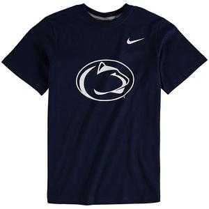 Футболка Youth navy Penn State Nittany Lions с хлопковым логотипом Nike
