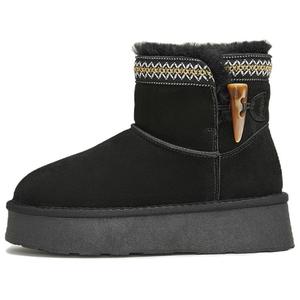 TATA Женские зимние сапоги черные (полуфлис, полуплюш), цвет Black (Half Fleece, Half Plush)