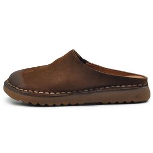 ARTMU Закрытые тапочки женские коричневые 9688, цвет Brown 9688