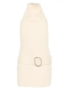 Мини-платье Sabina на шее с поясом Sir., нейтральный