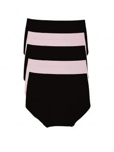 Упаковка из 5 трусиков-слипов с полным покрытием Mindd, black vintage rose