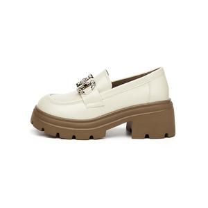 DAPHNE Женские туфли на платформе с массивным каблуком бежевые, цвет Beige