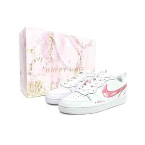 Детские скейтерские кроссовки Court Borough для младших школьников Nike, белый/розовый